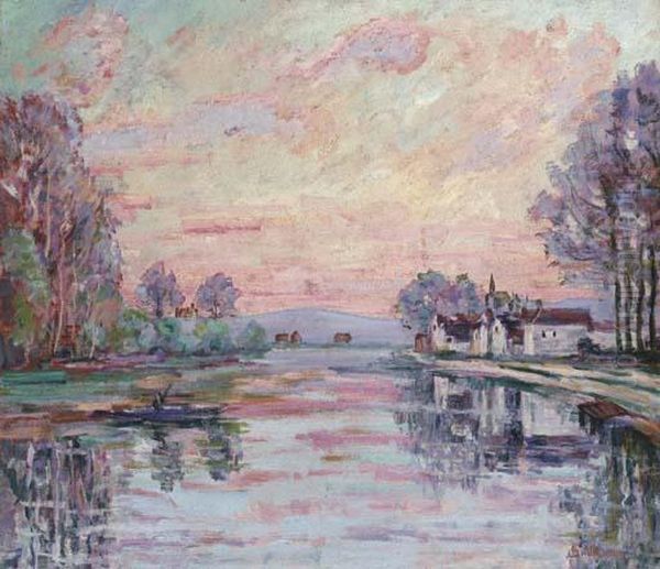 La Seine A Samois Oil Painting by Armand Guillaumin