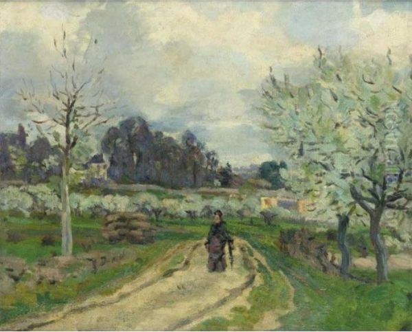 Paysage Avec Figure Oil Painting by Armand Guillaumin