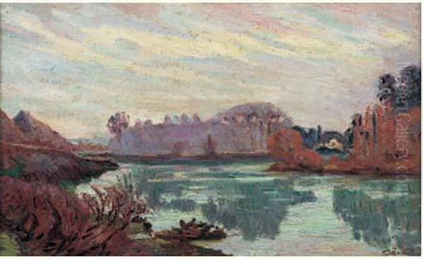 Bords De La Marne En Hiver, Vers 1892 Oil Painting by Armand Guillaumin