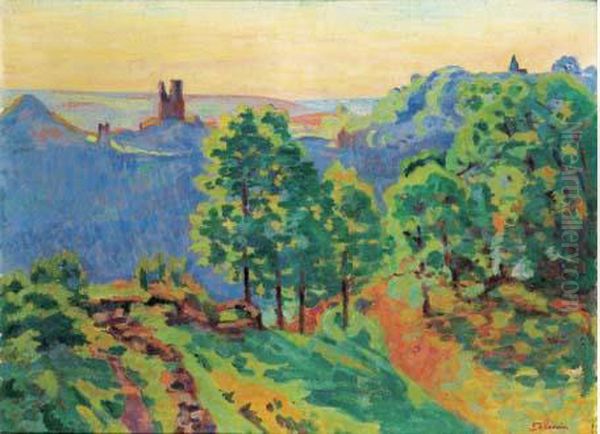 Les Brejots, Premiers Jours De Mai, Matin 1917 Oil Painting by Armand Guillaumin