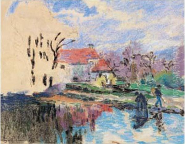 Paysage De Crozant, Circa 1905 Oil Painting by Armand Guillaumin