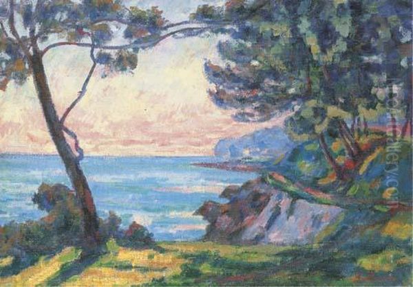 La Cote De L'esterel Oil Painting by Armand Guillaumin