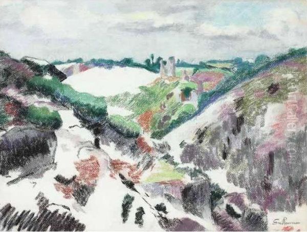 Ruines Du Chateau De Crozant Oil Painting by Armand Guillaumin