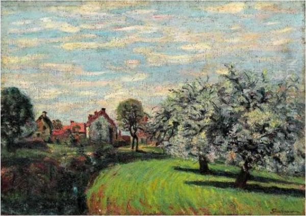 Damiette, Ile De France Oil Painting by Armand Guillaumin