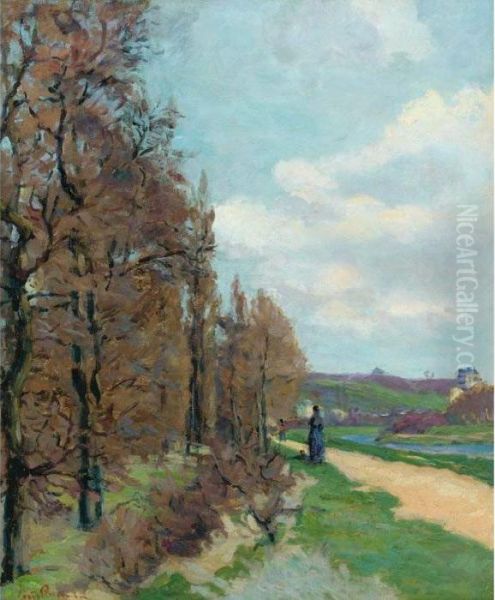 Paysage De L'ile De France Oil Painting by Armand Guillaumin