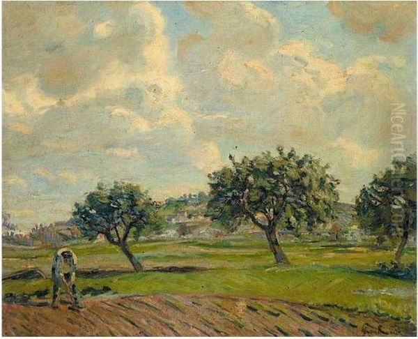 Paysage D'ete A Damiette Oil Painting by Armand Guillaumin