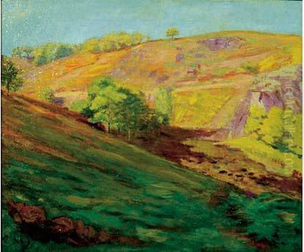 Paysage De La Creuse, Vers 1908 Oil Painting by Armand Guillaumin