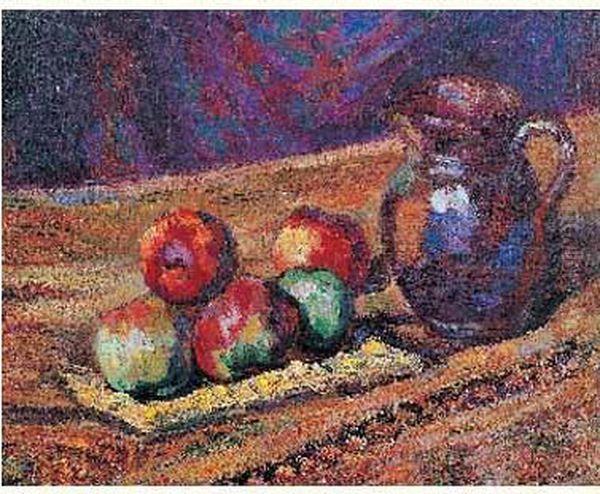 Nature Morte Aux Pommes Et Au Pichet Oil Painting by Armand Guillaumin