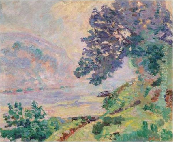 Crozant, La Roche De L'echo, Brouillard Oil Painting by Armand Guillaumin