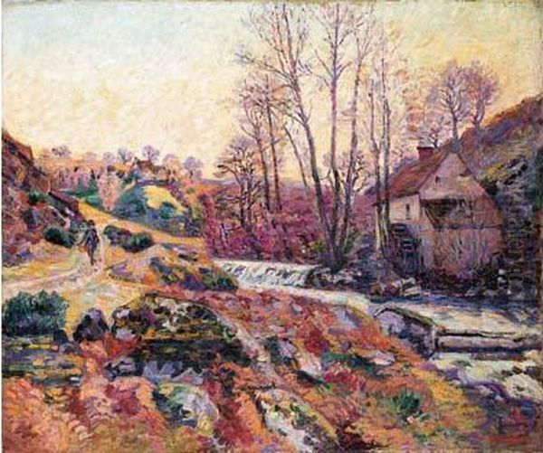 Le Moulin Bouchardon A Crozant, C. 1895 Oil Painting by Armand Guillaumin