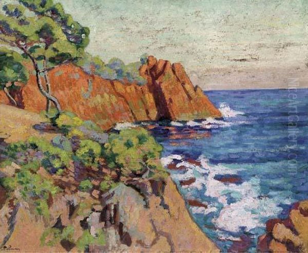 Rochers Au Bord De La Mer A Agay Oil Painting by Armand Guillaumin