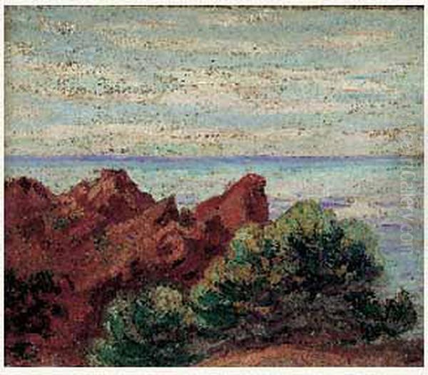 Agay, Roches Rouges Oil Painting by Armand Guillaumin