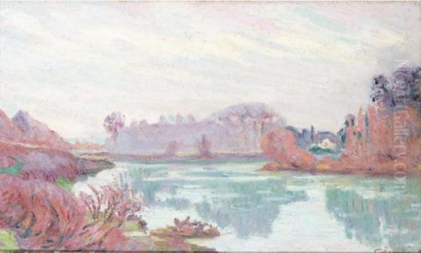 Bords De La Marne, En Hiver Oil Painting by Armand Guillaumin