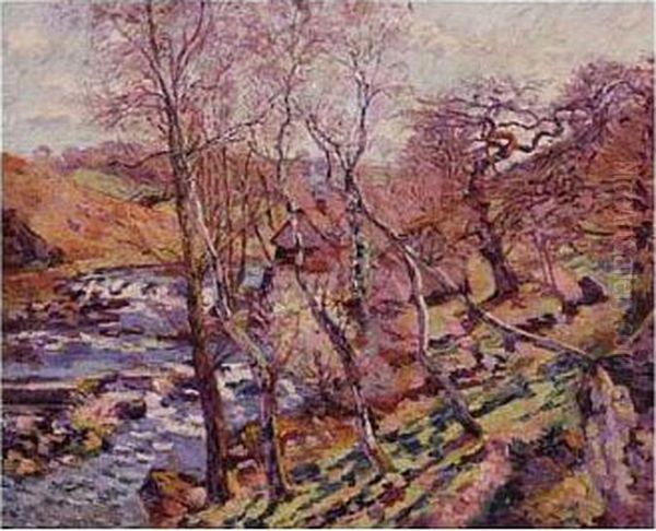 Le Moulin De Bouchardon, Crozant, Au Printemps Oil Painting by Armand Guillaumin