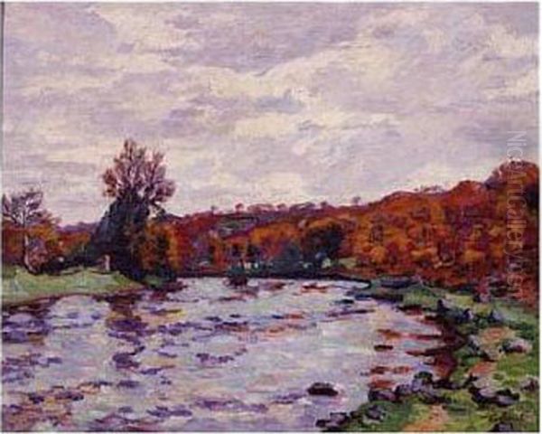 Le Barrage De Genetin Oil Painting by Armand Guillaumin