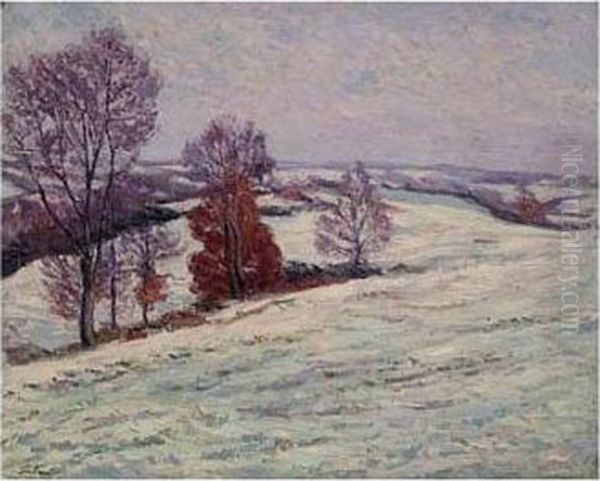 Le Neige A Crozant Oil Painting by Armand Guillaumin