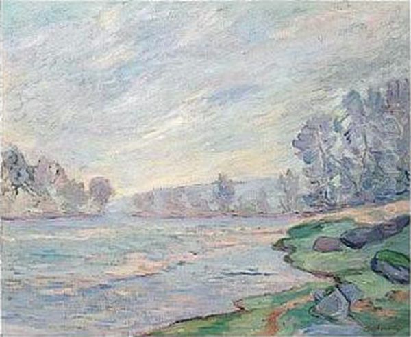 Bords De Riviere Oil Painting by Armand Guillaumin