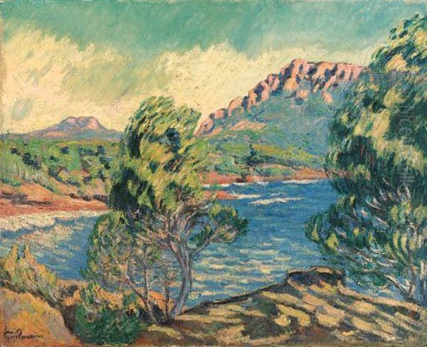 Agay, La Baie Par Temps De Mistral Oil Painting by Armand Guillaumin