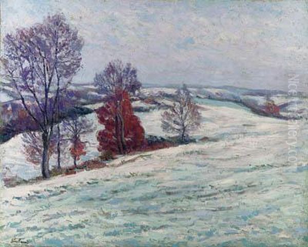 La Neige Crozant Oil Painting by Armand Guillaumin