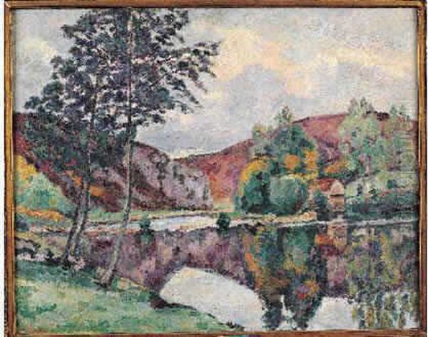 Paysage En Limousin. Oil Painting by Armand Guillaumin