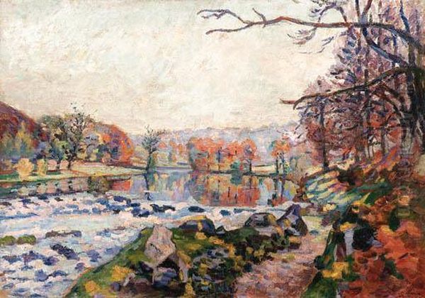 La Vallee De La Creuze Oil Painting by Armand Guillaumin