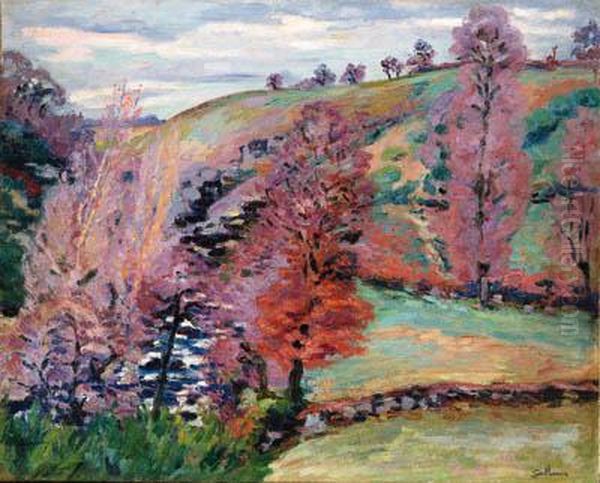 Paysage De Crozant (landscape Of Crozant) Oil Painting by Armand Guillaumin