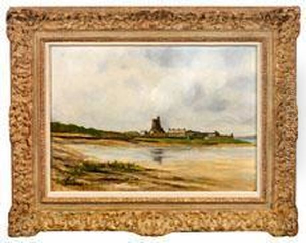 Ansicht Von Saint-vaast-la-hougue An Der Normannischen Kuste Oil Painting by Jean Baptiste Antoine Guillemet