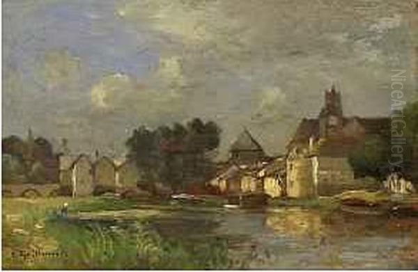 Moret Sur Loing Oil Painting by Jean Baptiste Antoine Guillemet