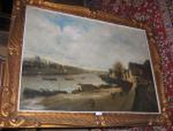 Bercy En Decembre Oil Painting by Jean Baptiste Antoine Guillemet