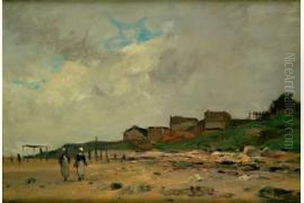 La Plage De Villerville Oil Painting by Jean Baptiste Antoine Guillemet