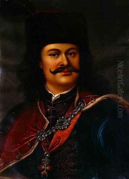 Prince Ferenc Rakoczi II Oil Painting by Adam Manyoki