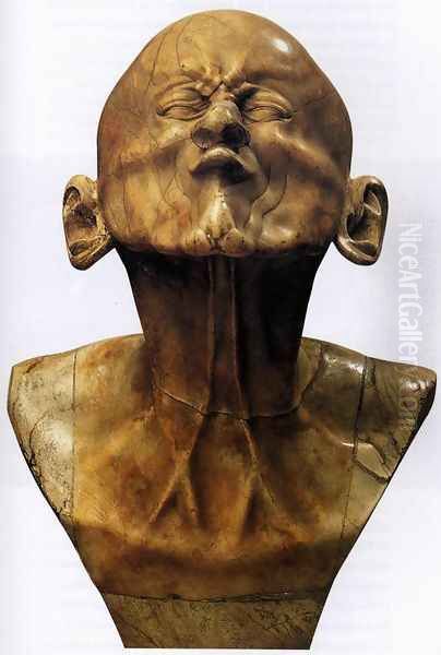 Character Head: The Beaked Oil Painting by Franz Xaver Messerschmidt