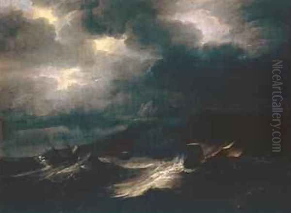 Sea Squall Oil Painting by Pieter the Younger Mulier