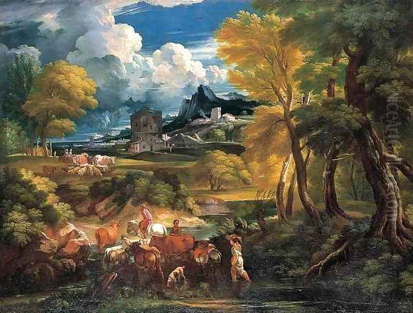 Bucolic Landscape 2 Oil Painting by Pieter the Younger Mulier