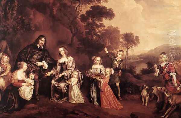 The Family of Willem Van Der Does Oil Painting by Jan Mijtens