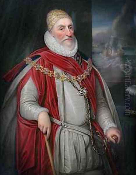 2nd Lord Howard of Effingham Oil Painting by Daniel Mytens