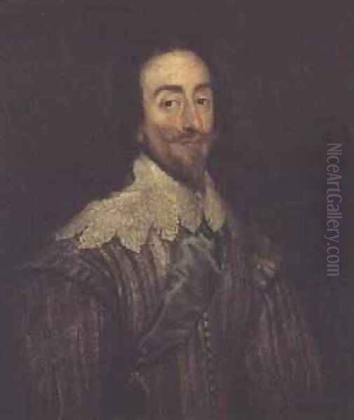 Charles I 1600-49 Oil Painting by Daniel Mytens