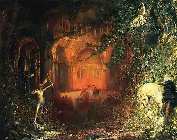 Parsifal and the Knights of the Holy Grail: Scenes from Act I Oil Painting by Pinkney Marcius-Simons