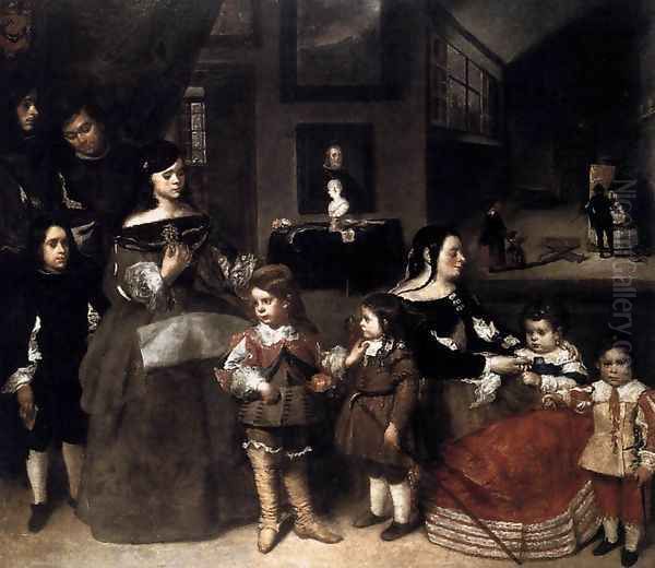 The Artist's Family 1659-60 Oil Painting by Juan Bautista Martinez del Mazo