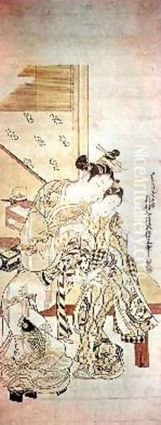 The love letter Oil Painting by Kitao Masanobu