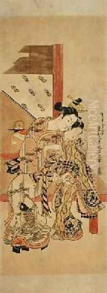 The Love Letter 1741-44 Oil Painting by Kitao Masanobu