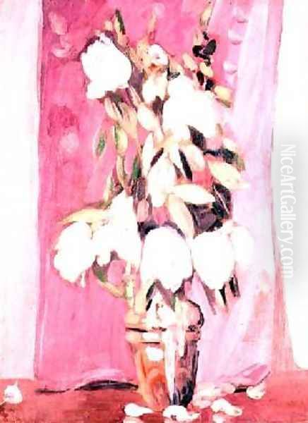 White Tulips Oil Painting by Jacqueline Marval