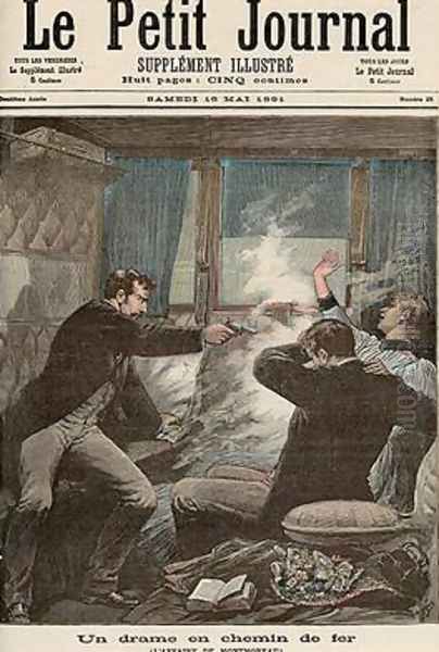 Drama on the Railways The Montmoreau Affair from Le Petit Journal 16th May 1891 Oil Painting by Fortune Louis Meaulle