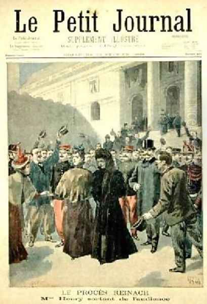 The Reinach Trial from Le Petit Journal 12th February 1899 Oil Painting by Fortune Louis Meaulle