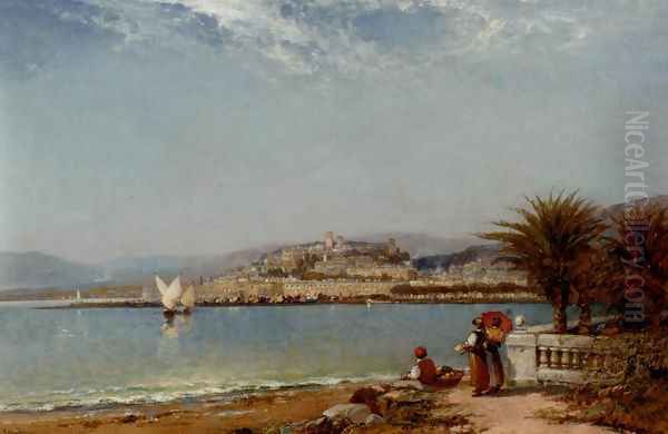 Cannes, in the Riviera Oil Painting by Arthur Joseph Meadows