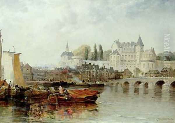 Amboise sur Loire 1889 Oil Painting by Arthur Joseph Meadows