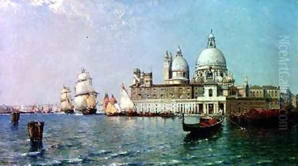 Venice Flood Tide Oil Painting by Arthur Joseph Meadows