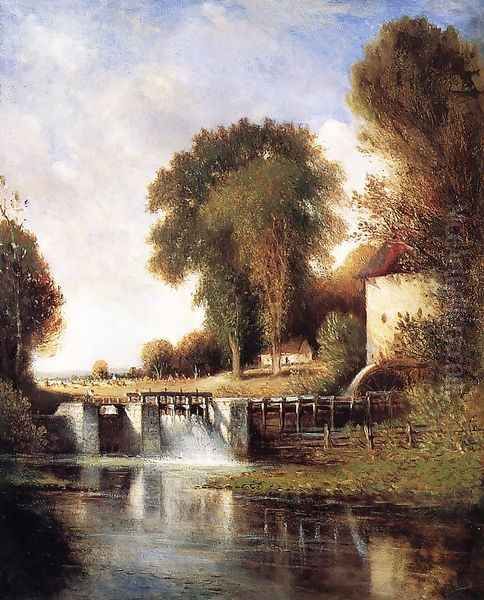 Cazenovia Old Mill Oil Painting by Gilbert Davis Munger