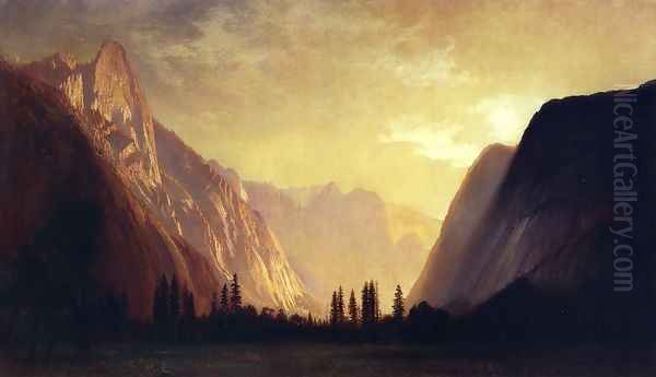 Yosemite Valley Oil Painting by Gilbert Davis Munger