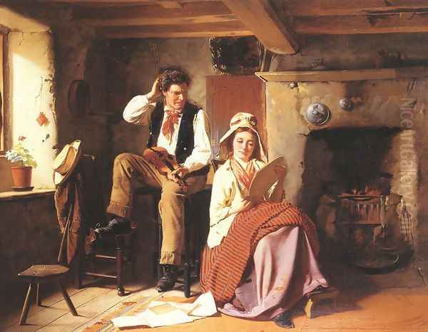 The music lesson Oil Painting by William Henry Midwood